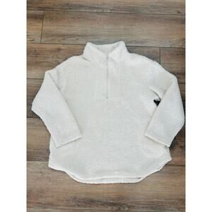 Koolaburra by Ugg Cream Sherpa 1/4 Zip Pullover Size Large